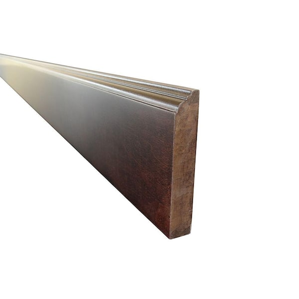 Home Decorators Collection Newport Grayson 96 in. W x 0.75 in. D x 4 in. H in Solid Wood Kitchen Cabinet Furniture Base Molding in Manganite