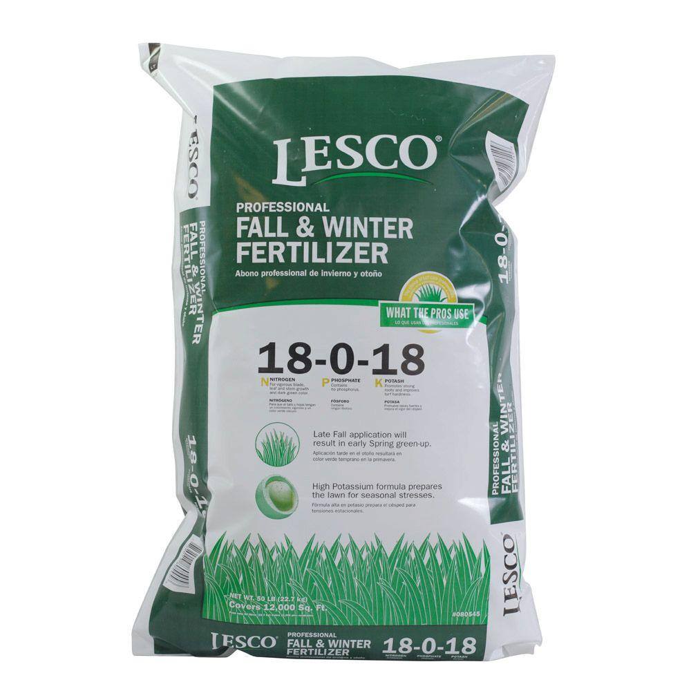 LESCO 50 lbs. 12,000 sq. ft. Fertilizer 18018 Fall and Winter 080545 The Home Depot
