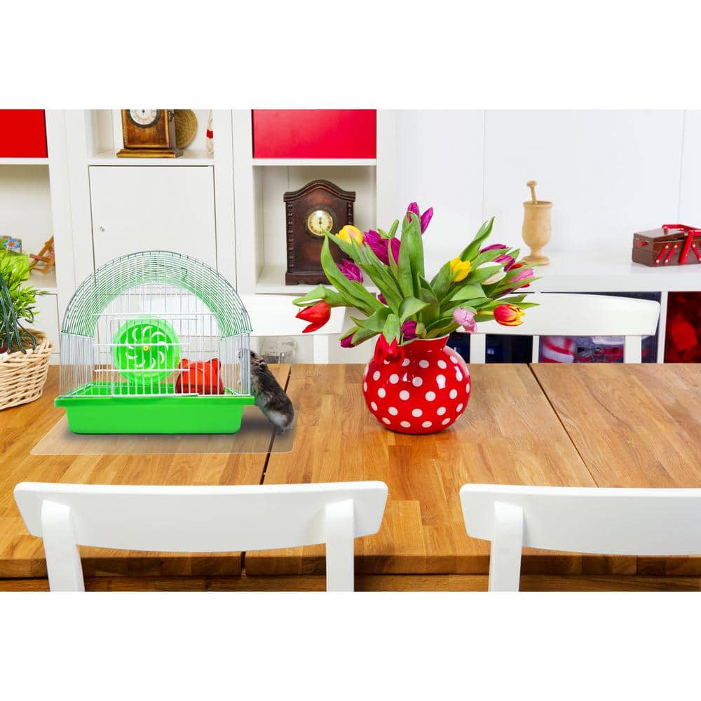 Anti-Microbial Clear PVC Pet Mats - 19" x 24" Pack of 2