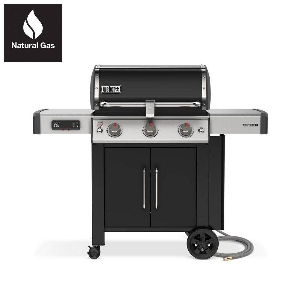 er Genesis II EX315 3 Burner Natural Gas Smart Grill in Black