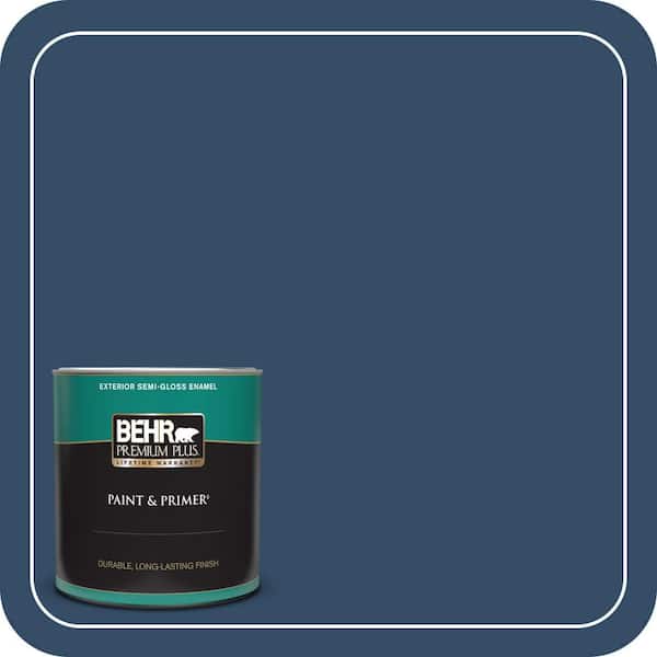 BEHR PREMIUM PLUS 1 qt. Home Decorators Collection #HDC-FL14-12 Rain Boots Semi-Gloss Enamel Exterior Paint & Primer