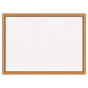 Salon Scoop Copper Wood White Corkboard 30 in. x 22 in. Bulletin Board Memo Board