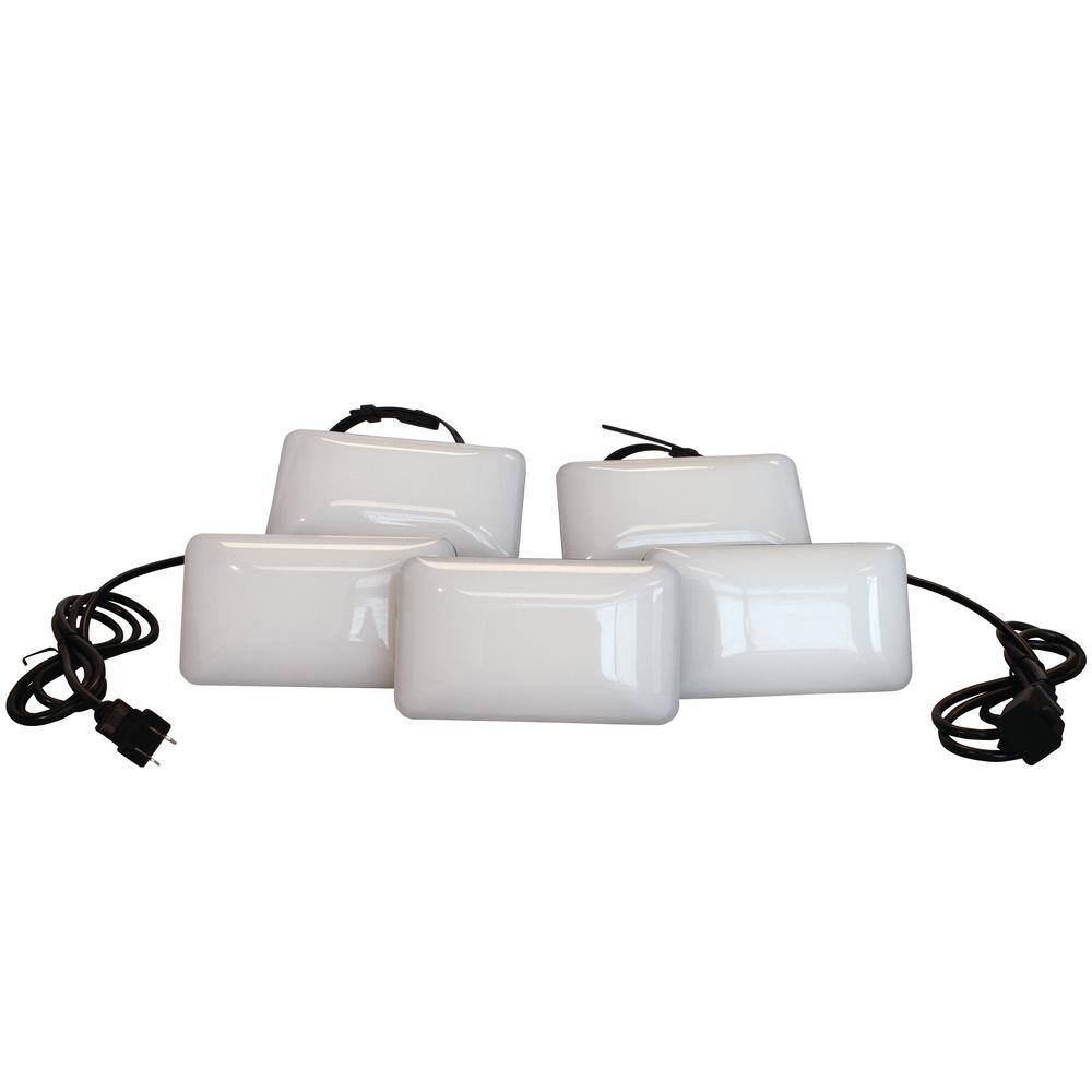 50ft White LED Outdoor Adjustable String Light with 5 Heads