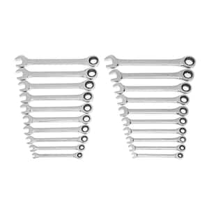 72-Tooth 12 Point SAE/Metric Combination Ratcheting Wrench Set (20-Piece)