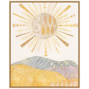 "Boho Sunshine II" by Courtney Prahl 1 Piece Floater Frame Canvas Transfer Nature Art Print 28-in. x 23-in. .