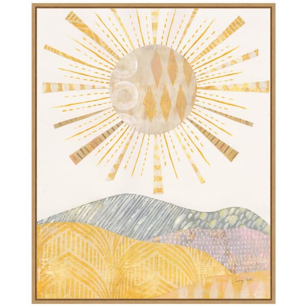 Amanti Art "Boho Sunshine II" by Courtney Prahl 1 Piece Floater Frame Canvas Transfer Nature Art Print 28-in. x 23-in. .