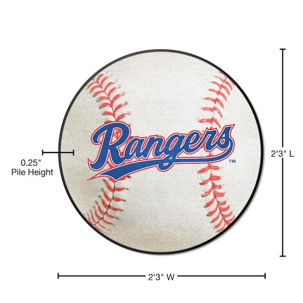 Texas Rangers Retro Baseball Rug - Sports Unlimited