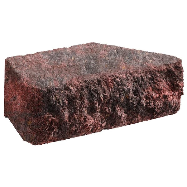 Oldcastle Carlton 3 in. x 10 in. x 6 in. Red Charcoal Concrete Retaining Wall Block