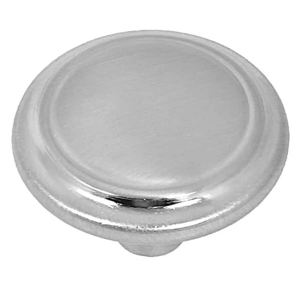 Sidney 1-1/4 in. Satin Nickel Circular Cabinet Knob (10-Pack)