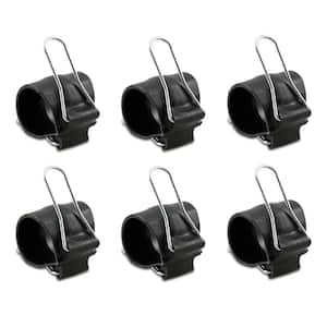 Bundling Plant, Cord, Cable and Wire Klips Large Black Klips (6-Pack)