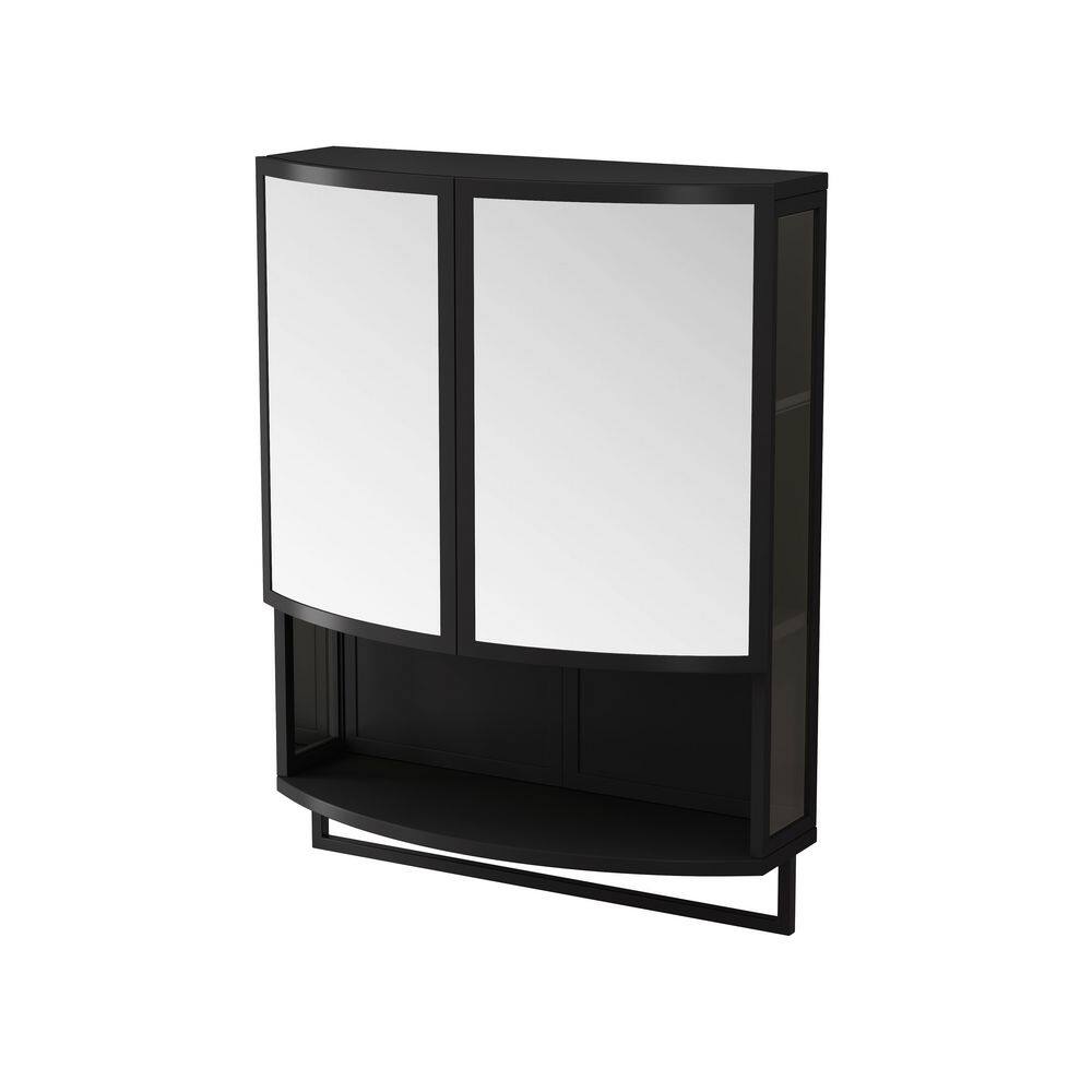 Avex Black 23.62 in. W x 31.5 in. H Rectangular Iron Medicine Cabinet with Mirror price history on PriceWatchPro