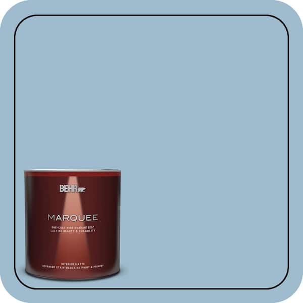 BEHR MARQUEE 1 Qt. #S500-3 Partly Cloudy One-Coat Hide Matte Interior Paint & Primer