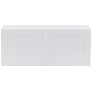 Cambridge White Shaker Assembled All Plywood Wall Cabinet with 2 Soft Close Doors (36 in. W x 12.5 in. D x 15 in. H)