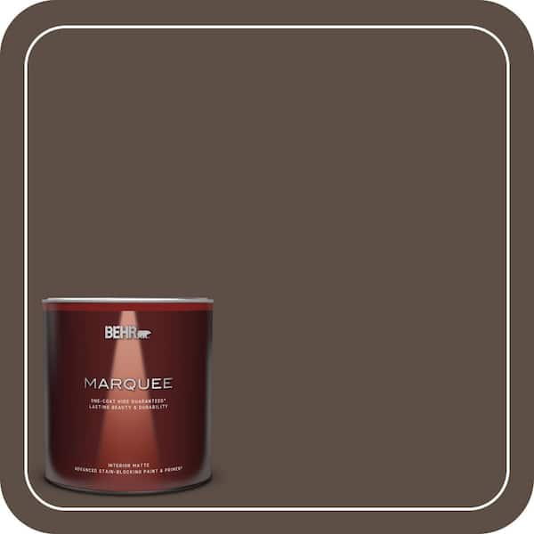 BEHR MARQUEE 1 qt. Home Decorators Collection #HDC-FL15-05 Warm Pumpernickel Matte Interior Paint & Primer