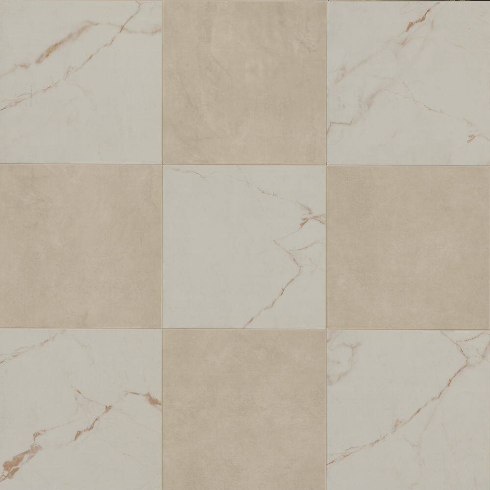 Calacatta Sand 22-MIL. x 37 in. L x 18 in.W Luxury Waterproof Click Lock Luxury Vinyl Tile Flooring (24.28 sq. ft./Case) price history on PriceWatchPro