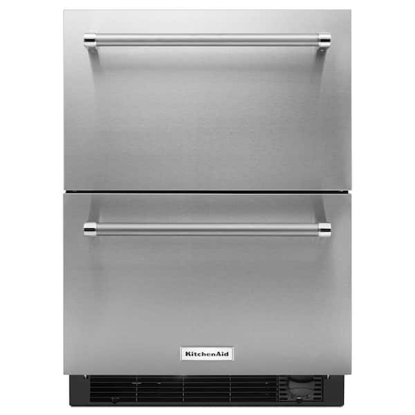 KitchenAid 4.7 cu. ft. Double Drawer Refrigerator Freezer in Stainless Steel, Counter Depth