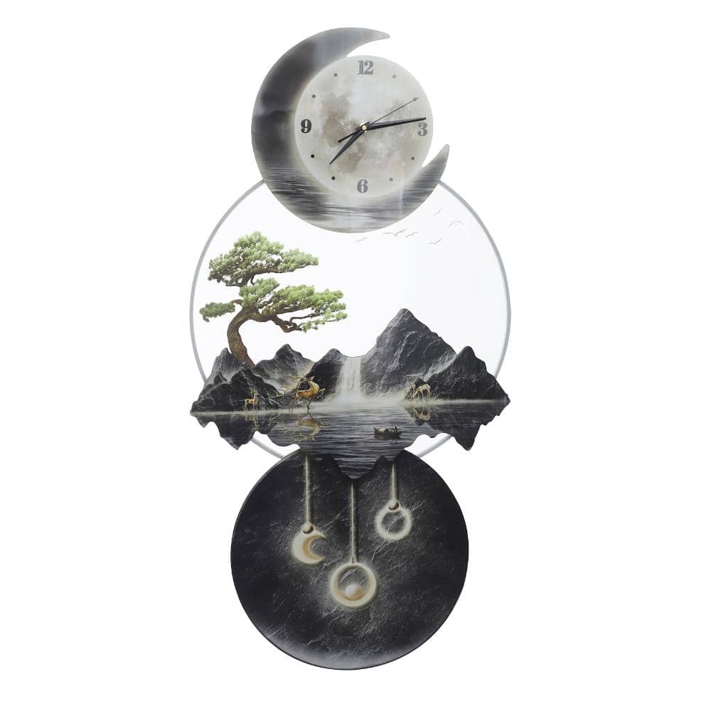 1-Light Multi-Color Wall Sconce Art Wall Decor with Wall Clock and LED Light for Living Room Home Decor price history on PriceWatchPro