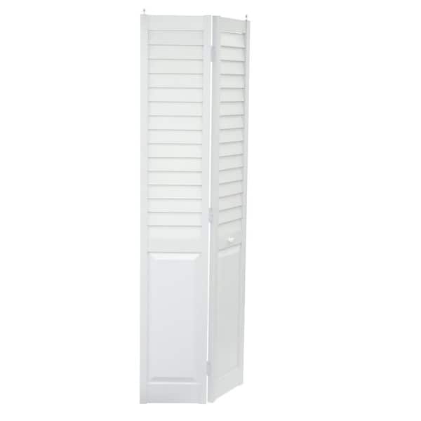 Home Fashion Technologies 32 in. x 80 in. 3 in. Louver/Panel White