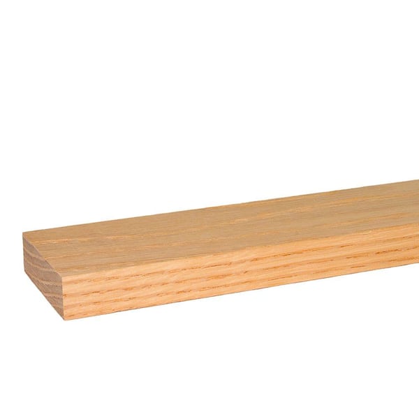 Builders Choice 1 in. x 3 in. x 6 ft. S4S Red Oak Board (4-Pack)