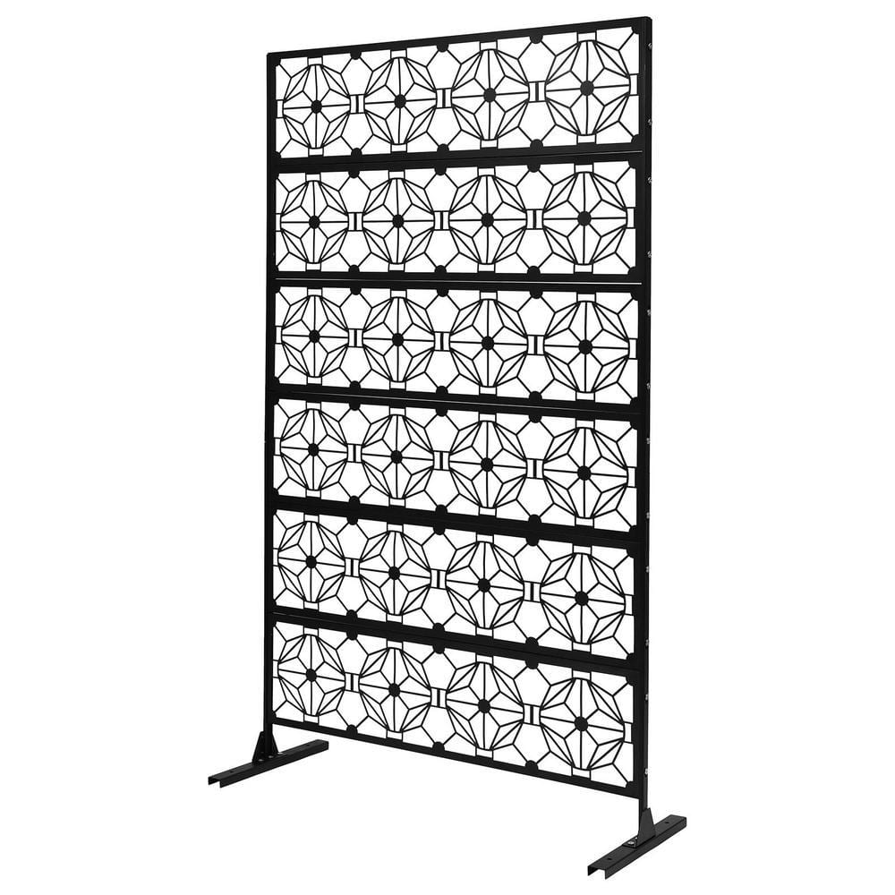 YIYIBYUS Outdoor Privacy Screens and Panels for Patio Metal Privacy Fence Screen with Freestanding Decorative Room Divider