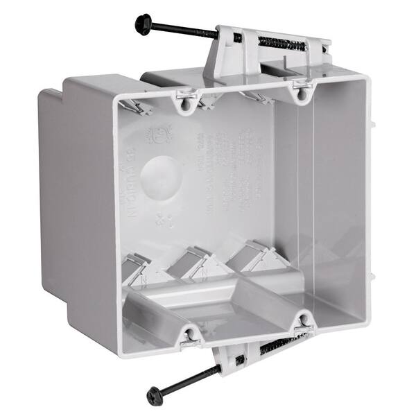 Legrand Pass & Seymour Slater New Work Plastic 2 Gang 35 Cu. In. Screw Mount Steel Stud Box with Quick/Click