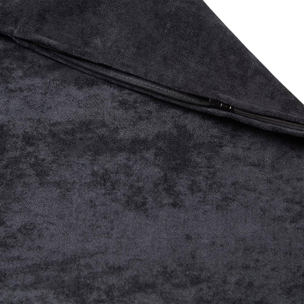 Sable Black Velvet 24-Inch Square Throw Pillow