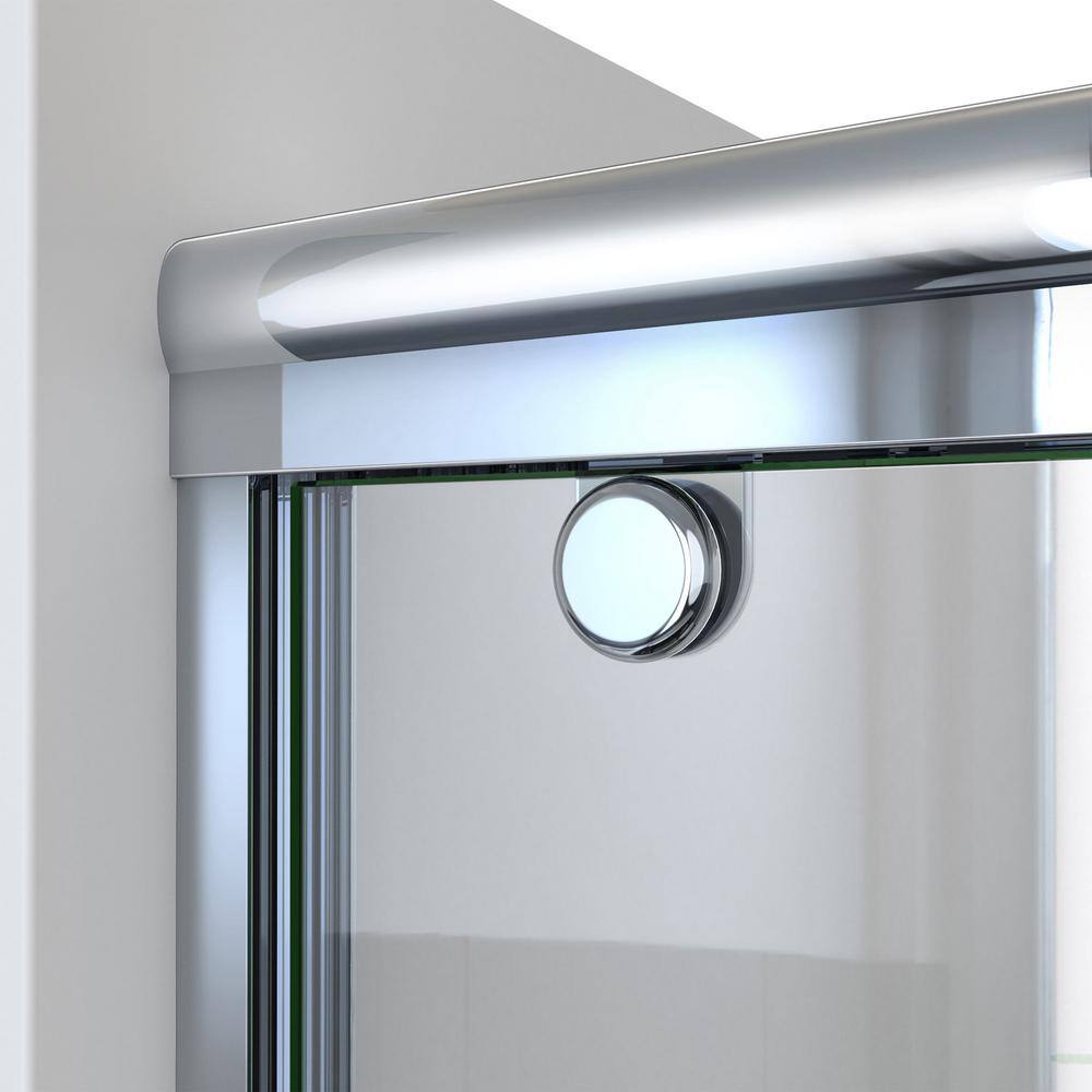 Charisma-X 48'' W x 76'' H Chrome Frameless Sliding Shower Door