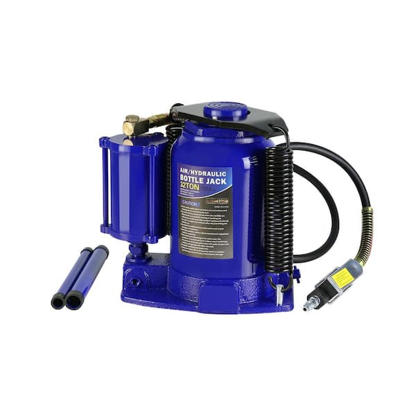 32-Ton Air Hydraulic Bottle Jack with Pneumatic and Manual Operation