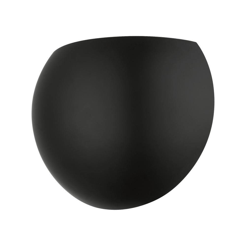 Black and Gold Metal Half Moon Wall Sconce