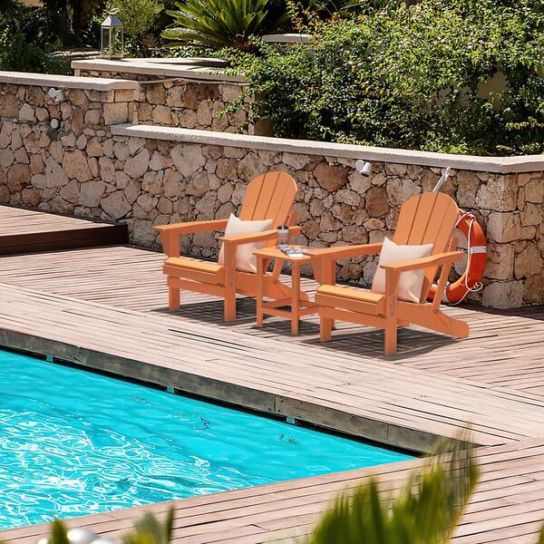 Plastic Outdoor Ottomans GREENVINES Adirondack-Ottoman HDPE