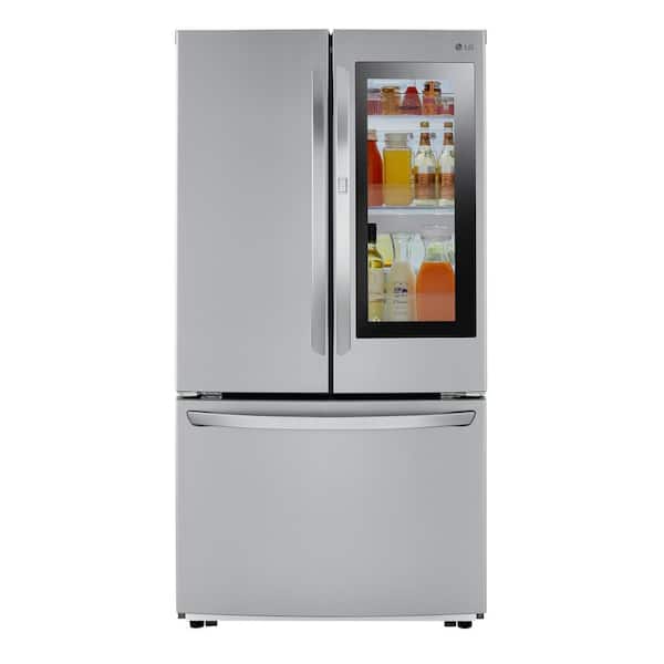 LG 27 cu. ft. French Door Refrigerator with InstaView Door-in-Door, Ice Maker in PrintProof Stainless Steel