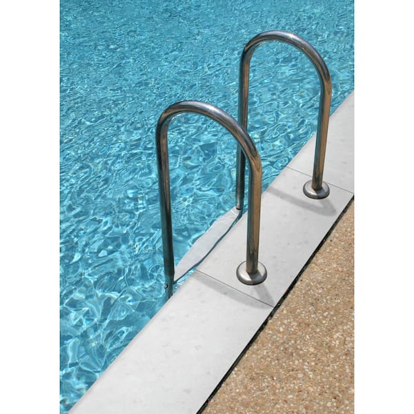 Terrazo Glacier 2 cm x 13 in. x 24 in. Matte Porcelain Stone Look Pool Coping Floor (4.33 sq. ft./Case)