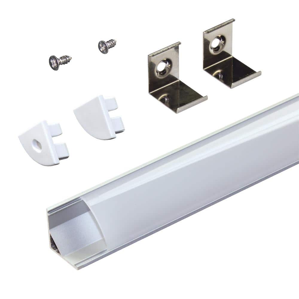 Corner Mount LED Tape Light Channel Mounting Hardware, Silver (5-Pack) price history on PriceWatchPro