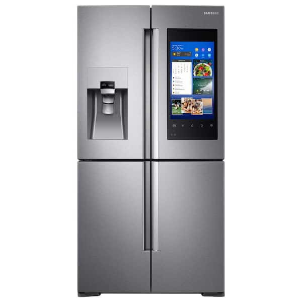 Samsung 27.9 cu. ft. Family Hub 4-Door Flex French Door Smart Refrigerator in Stainless Steel
