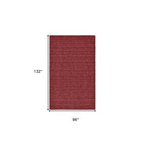 8 x 11 Red Solid Color Area Rug