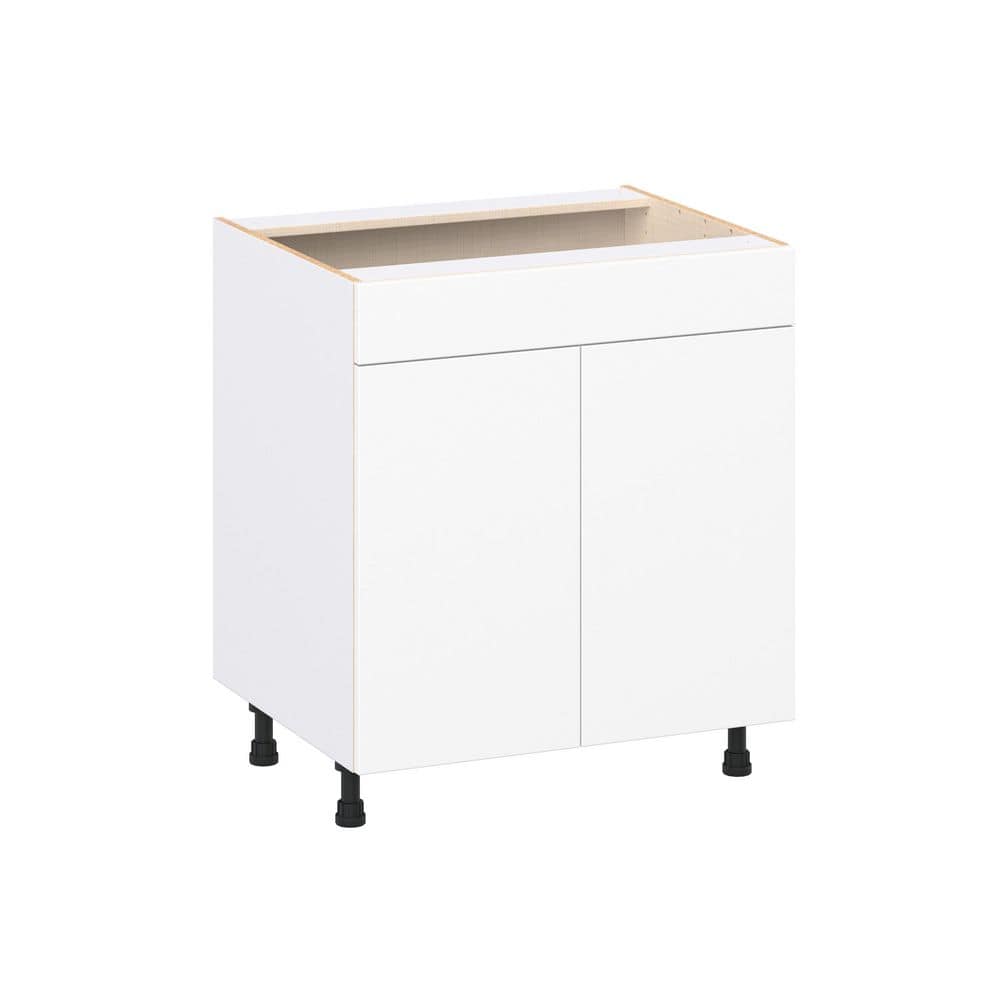 Timberline 30 in. W x 24 in. D x 34.5 in. H Assembled Slab Sink Base Kitchen Cabinet in Bright White with Falsefront price history on PriceWatchPro