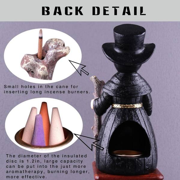 Afoxsos Resin Voodoo Doll Cone Incense Burner for Home Decoration