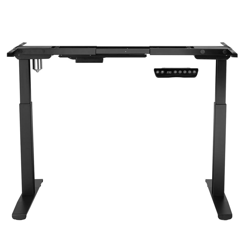 Erminda Height Adjustable Standing Desk with Accessories Inbox Zero Color: Black, Size: 46.4 H x 55'' W x 28'' D