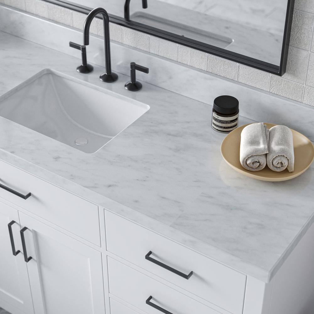 Hepburn 67" White Marble Top Freestanding Single Vanity