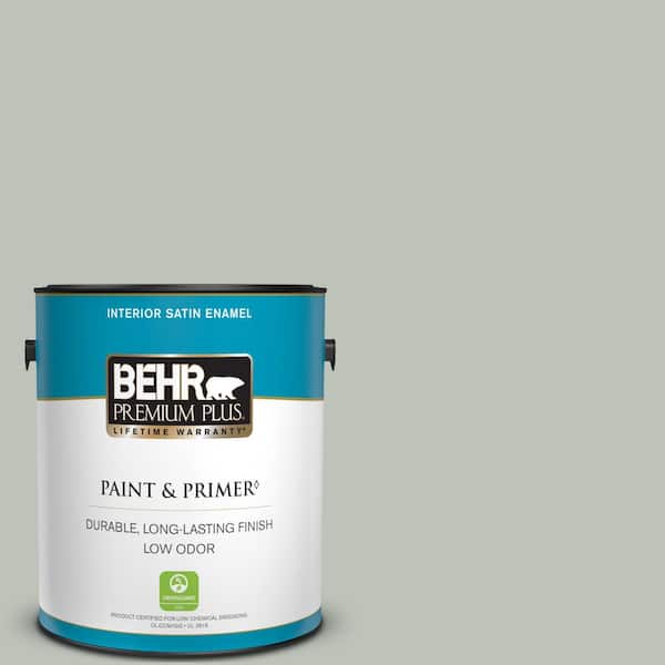 BEHR PREMIUM PLUS 1 gal. #710E-3 Rhino Satin Enamel Low Odor Interior Paint & Primer