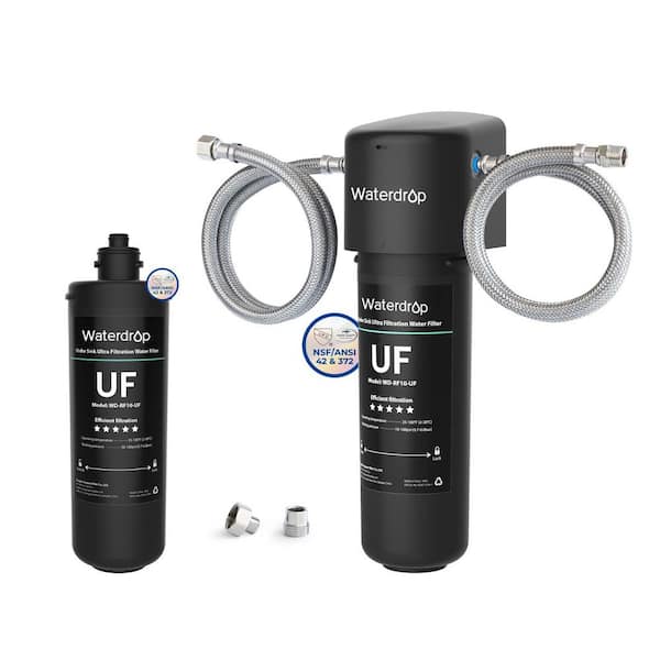Waterdrop 10UA-UF Ultra Filtration Under Sink Water Filter for Baçtёria Reduction,Direct Connect to Kitchen Faucet,Extra RF10-UF