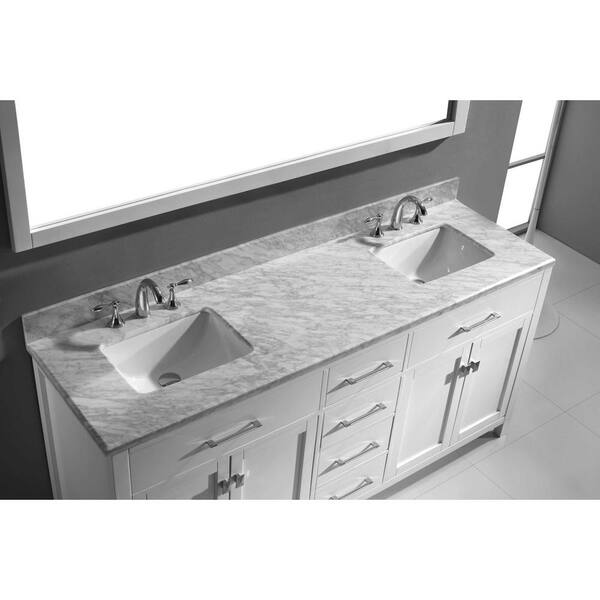 Bath Vanity In White With Marble, Bathroom Vanity Materials Reviews