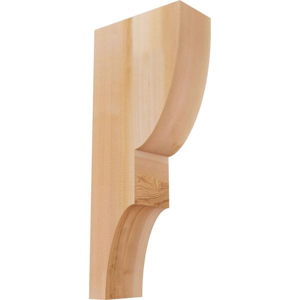 Ekena Millwork 5-1/2 in. x 12 in. x 28 in. Western Red Cedar Ridgewood Smooth Corbel