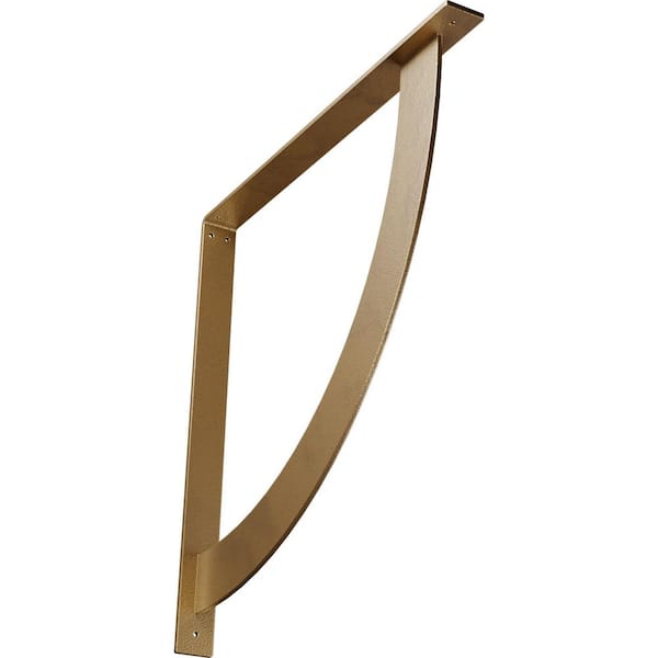 Ekena Millwork 2 in. x 24 in. x 24 in. Steel Hammered Gold Bulwark Bracket