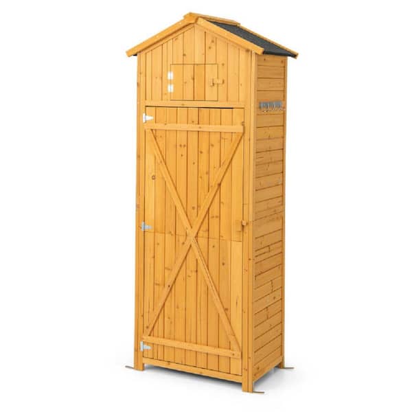 2.1 ft. W x 1.3 ft. D Wood Shed with Double Door (2.8 sq. ft.)