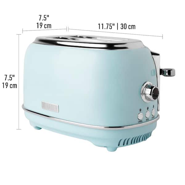 HADEN Heritage 900-Watt 2-Slice Wide Slot Turquoise Retro Toaster