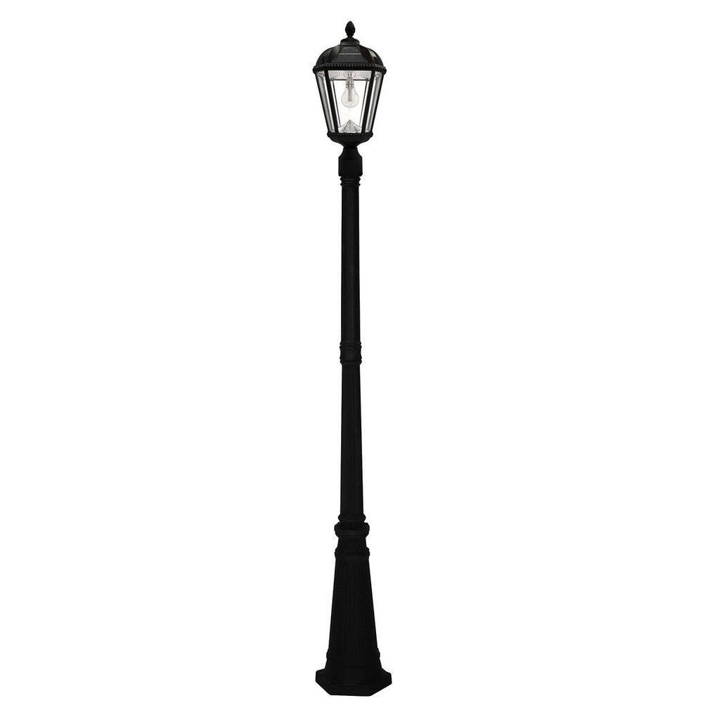 Royal Bulb Series 1-Light Black Outdoor Weather Resistance Integrated LED Solar Lamp Post Light Set with Light Bulb price history on PriceWatchPro