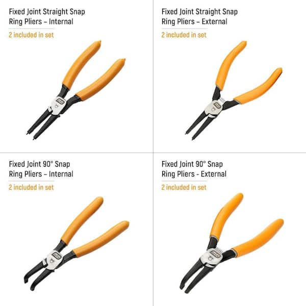 GEARWRENCH Fixed Joint Internal/External Snap Ring Pliers Set in