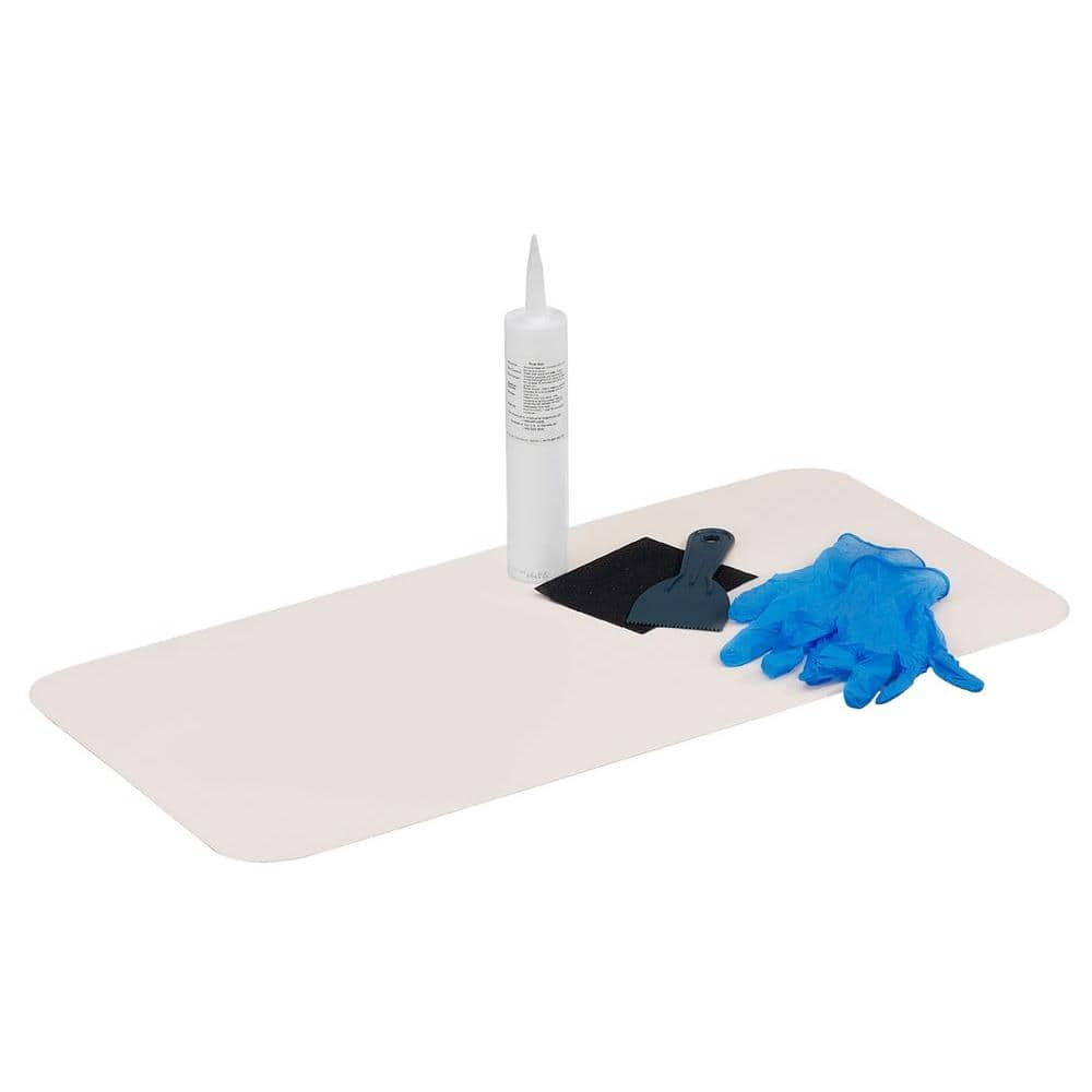 16 in. W x 40 in. L Bathtub Floor Repair Inlay Kit, Bone