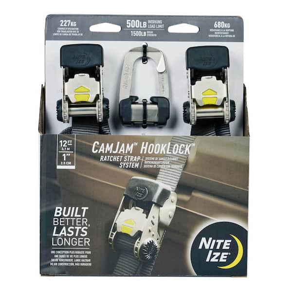 CamJam HookLock Ratchet Strap System-Small 2-Pack